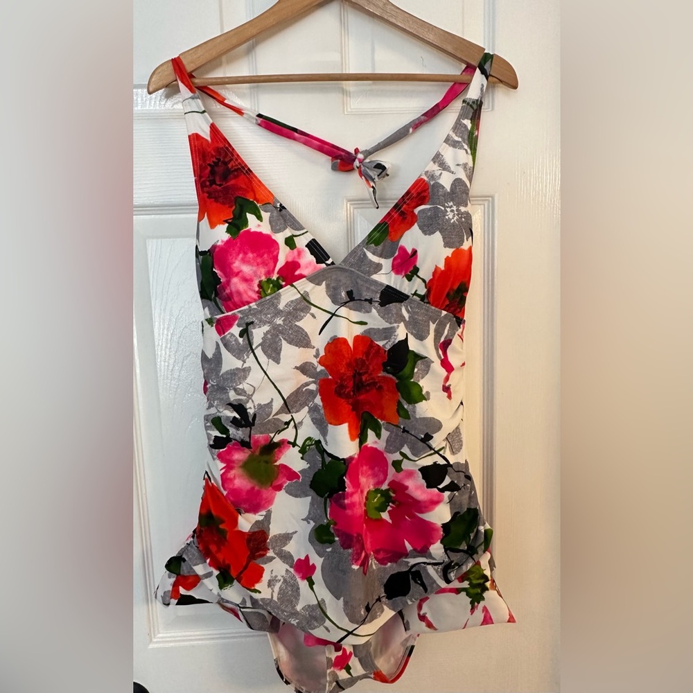 Simply Swim Floral Halter Swimsuit